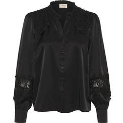 Cream Crluna Lace Shirt - Svart
