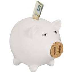 Relaxdays Piggy Bank with Opening 15.5 x 15.5 x 19 cm