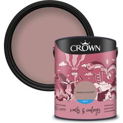 Crown Matt Emulsion Always Orchid 5l Wall Paint Pink