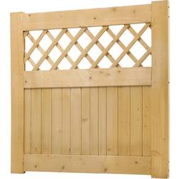 Living and Home Rhombus Rustic Wooden Garden Gate 91 x 91 cm Brown