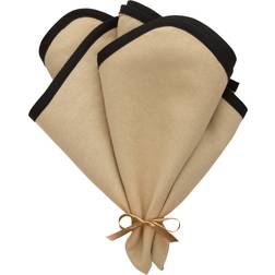 Decotique Elvira Servett 45x45 cm 2-pack Tygservett Natur, Svart (45x45cm)