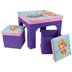 Fun House Pat' Patrouille Ragazza Tavolo Con 2 Sgabelli Pieghevole 52 x 52 x 15 cm