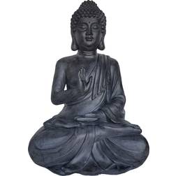Garden Gear Stone Effect Large Sitting Buddha Ornament 54 x 42 x 78 cm Grey