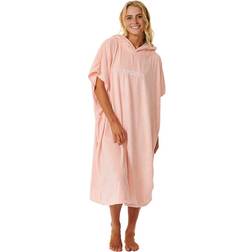 Rip Curl Womens Classic Surf Hooded Towel Changing Robe Poncho Peach