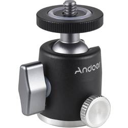 Andoer Mini Ball Head Tripod Ballhead Mount Adapter 1/4 Inch Screw Connector