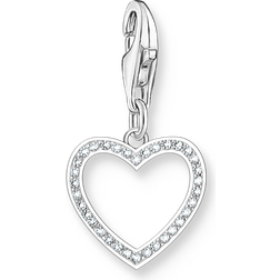 Thomas Sabo Open Heart CZ Surround Charm - Silver