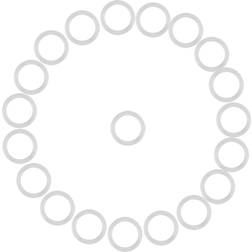 Tomtop Jms 20pcs Silicone Safe O Rings Dummy Pacifier Chain Clips Adapter Holder