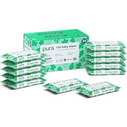 Pura Eco Friendly Baby Water Wipes 12 x 60 pack