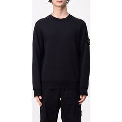 Stone Island Men's Logo Lightweight Cotton Fleece - Black