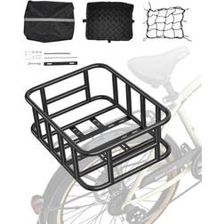 VEVOR Rear Bike Basket Medium Bicycle Basket Cargo Net Rainproof Cover Liner