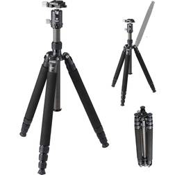 Velbon Travel Carbon Tripod 4 Tiers Carmagne N543 TT AZ Leg 26mm Reversible Storage