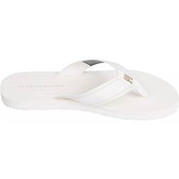 Tommy Hilfiger Stripe Logo Webbing Flip Flops - Ivory