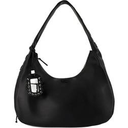 Ganni Bou Bag Hobo Axelväska Med Kedja - Black