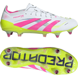 adidas Predator Elite Soft Ground Boots - Cloud White/Lucid Pink/Lucid Lemon