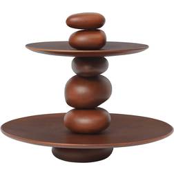 ferm LIVING Pebble Dessertopsats Dark Brown Kagefad