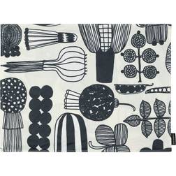 Marimekko Puutarhurin Parhaat 31x42 cm White-Black-Orange Bordstablett Vit, Orange, Svart