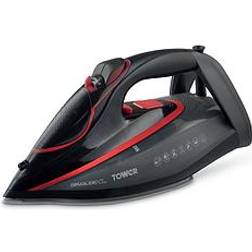 Tower T22034 Red Steam Iron With Ceraglide XL Ceramic Soleplate