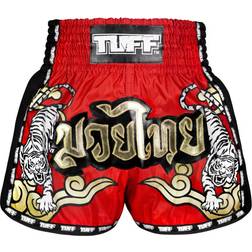 Tuff Retro Red Twin Tiger Muay Thai Shorts Medium