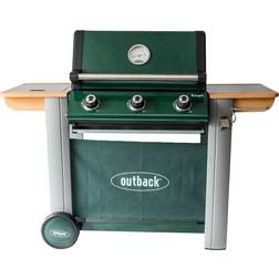 Outback Ranger Green 3 Burner Hybrid Gas Barbecue 112 x 60.5 x 138 cm