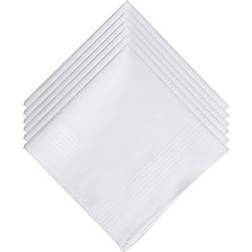 Lulusilk Handkerchiefs 100% Cotton Fabric - White