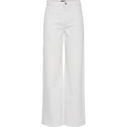 Pieces Wide Fit Jeans - Bright White