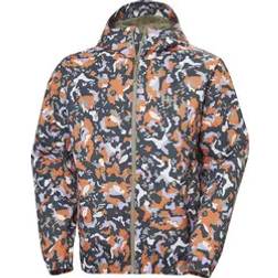 Helly Hansen Men's Core Graphic Rain Jacket - Bonfire Pla Orange
