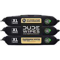 Dude 48 Count Shea Butter Flushable Wipes Pack of 3