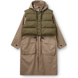 H2OFagerholt Sherlock Coat - Sand/Dark Green Moss