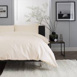 The Lyndon Company Single Ecru Duvet Set Cream Bed Linen
