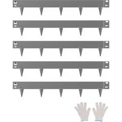 VEVOR Steel Landscape Edging 5 Packs 39 x 3 in Rust-Resistant Edging Border Dark Gray