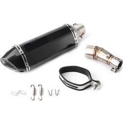 Tomtop Jms Exhaust System MidPipe SlipOn Muffler for Kawasaki Ninja 250R 250 300 Z250 Z300