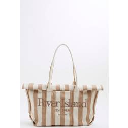 River Island Striped Fold Over Beach Bag - Einheitsgröße
