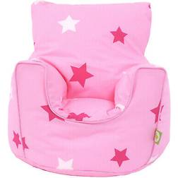 Bean Lazy Cotton Pink Stars Bag Arm Chair Seat with Beans