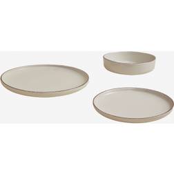 Sklum Vajilla De 12 Piezas En Gres Ronilena Beige Tapioca Dinner Set