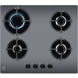 Electrolux Piano Cottura 4 Fuochi a Gas 60 cm Vetro Grigio EGG64272M