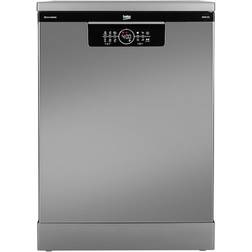 Beko bPRO 500 BDFN36653XC Freistehend Volle Größe 60 cm Edelstahl Tasten LED 2 Korb Grau