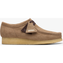 Clarks Wallabee G Herr Läderskor Karta Före Nyckelband - Mörkbrun/Beige
