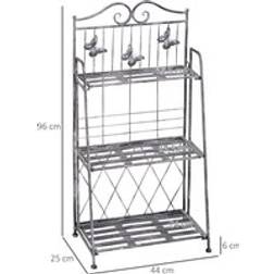 OutSunny Indoor Outdoor Freestanding 3-Tier Garden Plant Stand 44L x 25W x 96H cm