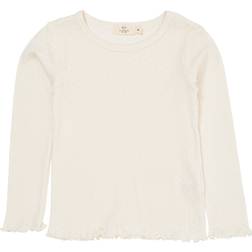 Copenhagen Colors Summer Pointelle LS Bluse - Cream