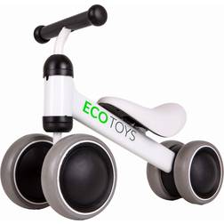 ECOTOYS Vit Balans- Och Motionscykel För Barn
