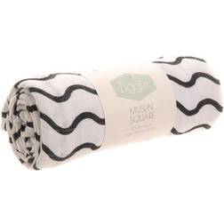 Ziggle Cotton Muslin Square Black White Print