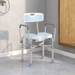 Inbox Zero Shower Stool Silver 91.5cm H X 53cm W X 41.5cm D