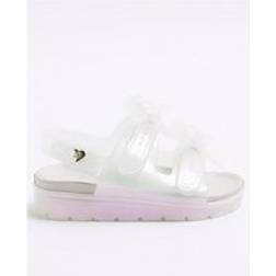 River Island Mini Girls Bow Jelly Sandals - White