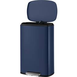 Songmics 50 L Kitchen Bin Stainless Steel Soft Close Blue