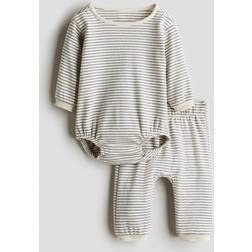 H&M Kaksiosainen Puuvillasetti - Beige
