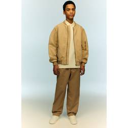 H&M Byxa I Bomullstwill Med Lös Passform - Beige