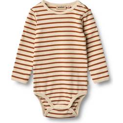 Wheat Langærmet Body Berti - Warm Caramel Stripe