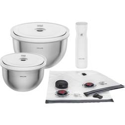 Zwilling Fresh & Save Bowls Vakuum Starter Set 9-tlg Silber-Weiß Brotdose