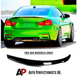 Auto Perfectionists UK BMW M4 F82 F83 Gloss Black Rear Boot Spoiler Lip Wing Body Kit 2014-20