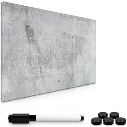 Navaris Magnetic Board MDF Whiteboard Wall Mounted Chalkboard Board 60x40cm Gray